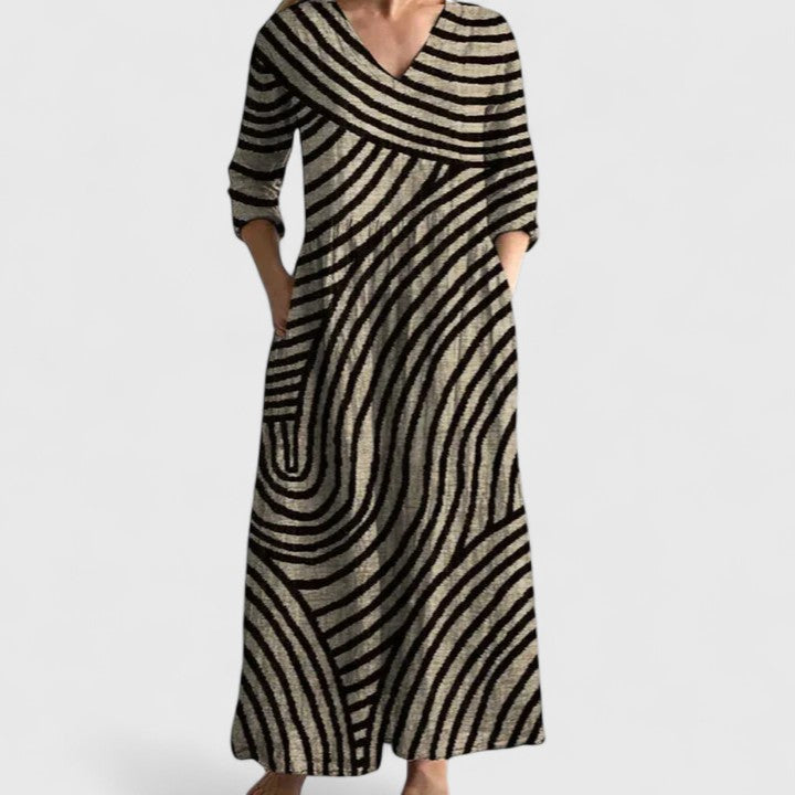 Felymarose | Comfortable Dress – Gold - Black | The Bellemont Sisters Australia