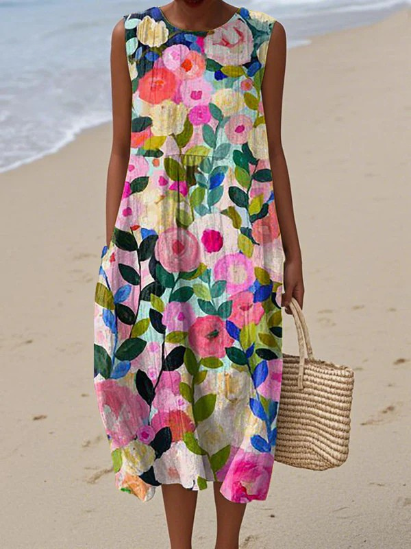 Ava | Floral Midi Dress – Multicolor | The Bellemont Sisters Australia