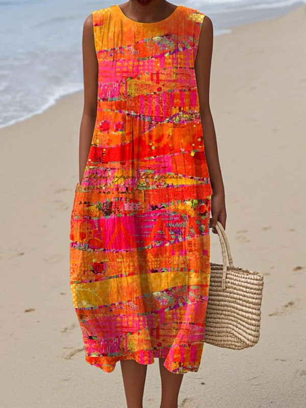 Faya™ Sunset Midi Dress – Multicolor | The Bellemont Sisters Australia