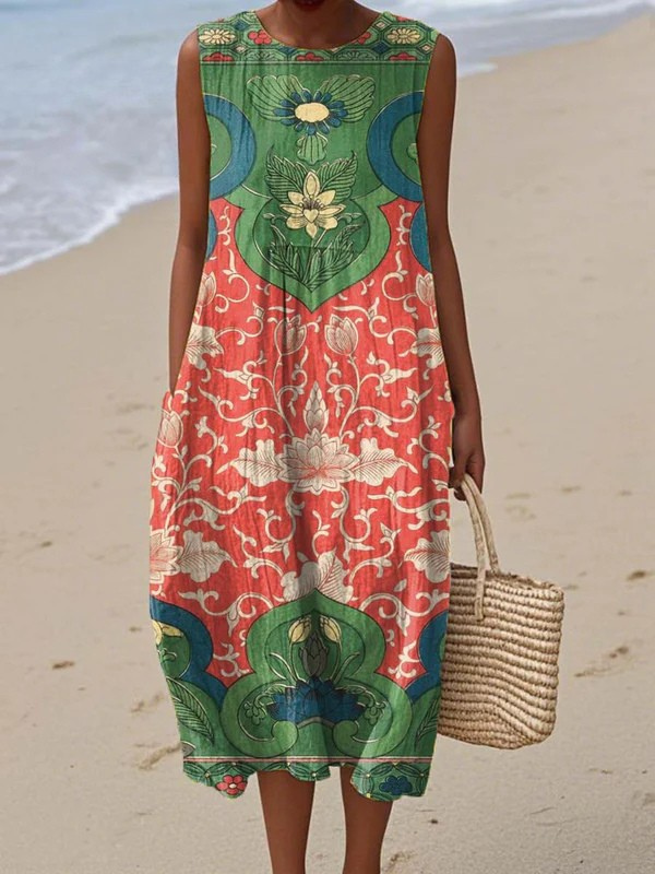 Vera™ Bohemian Midi Dress – Multicolor | The Bellemont Sisters Australia