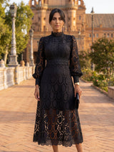 Carmona | Long Sleeve Turtleneck Dress – Black | The Bellemont Sisters Australia