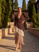 Fringe | Round Dress – Brown | The Bellemont Sisters Australia