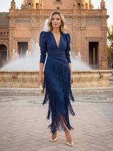 Fringe | Round Dress – Blue | The Bellemont Sisters Australia