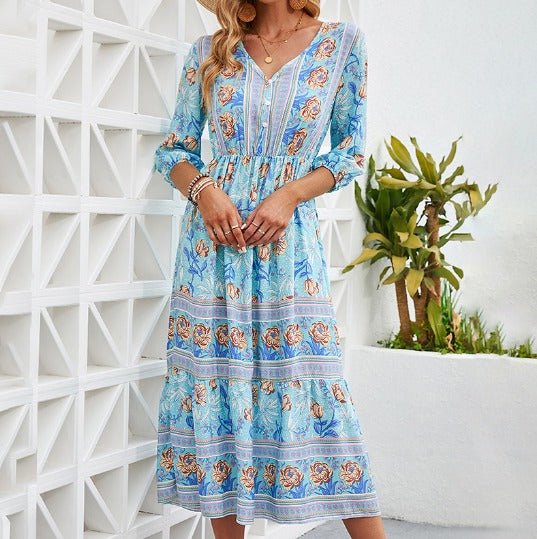 Marino | Seaside Boho Dress – Blue (Almost sold out) | The Bellemont Sisters Australia