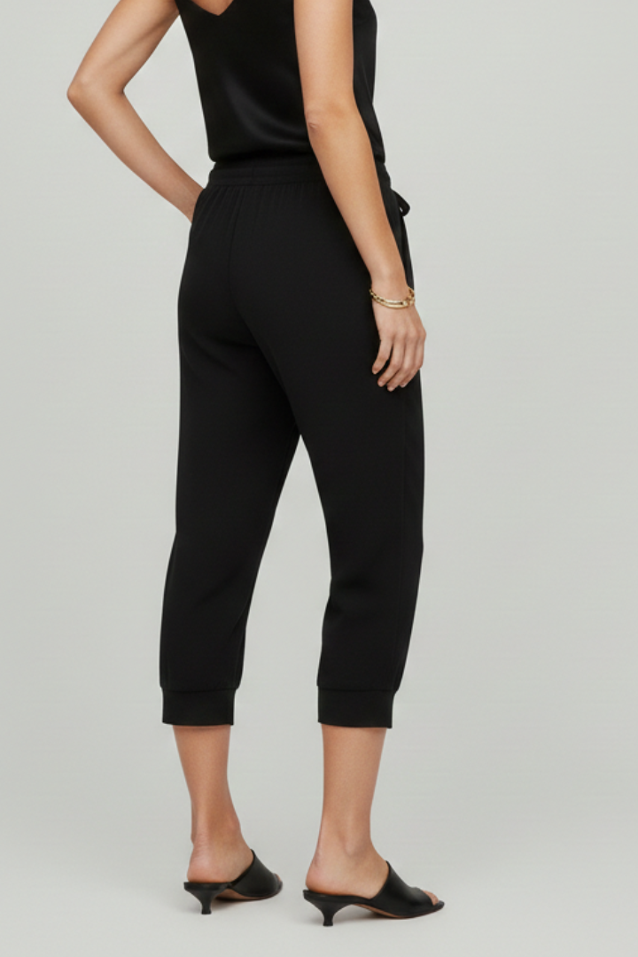 Audrey | Women’s Capri Trousers with Drawstring Waist and Side Pockets | The Bellemont Sisters Australia