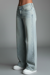 Heather | Women’s Relaxed Wide-Leg Denim Jeans with Drawstring Detail | The Bellemont Sisters Australia