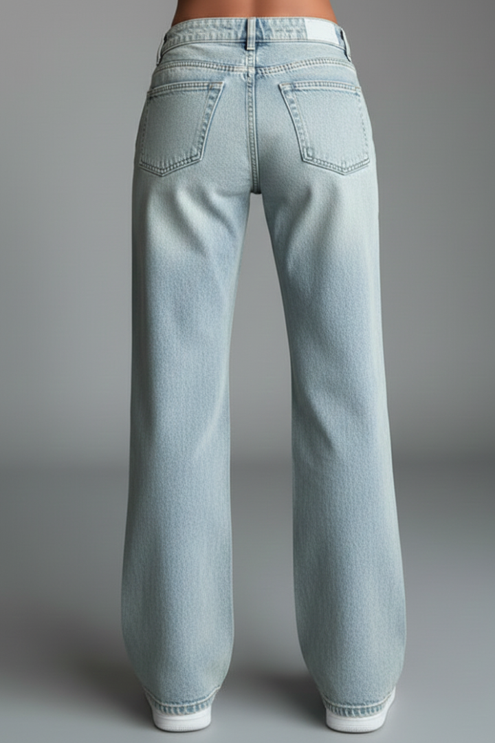 Heather | Women’s Relaxed Wide-Leg Denim Jeans with Drawstring Detail | The Bellemont Sisters Australia
