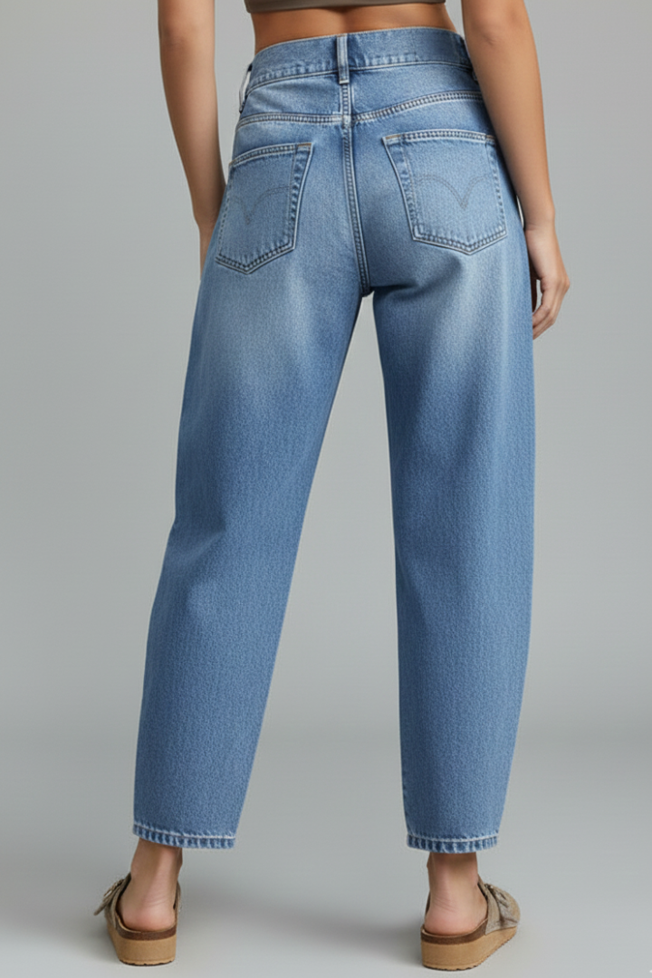 Isabella | Women’s Casual Low-Waist Straight-Leg Denim Jeans | The Bellemont Sisters Australia