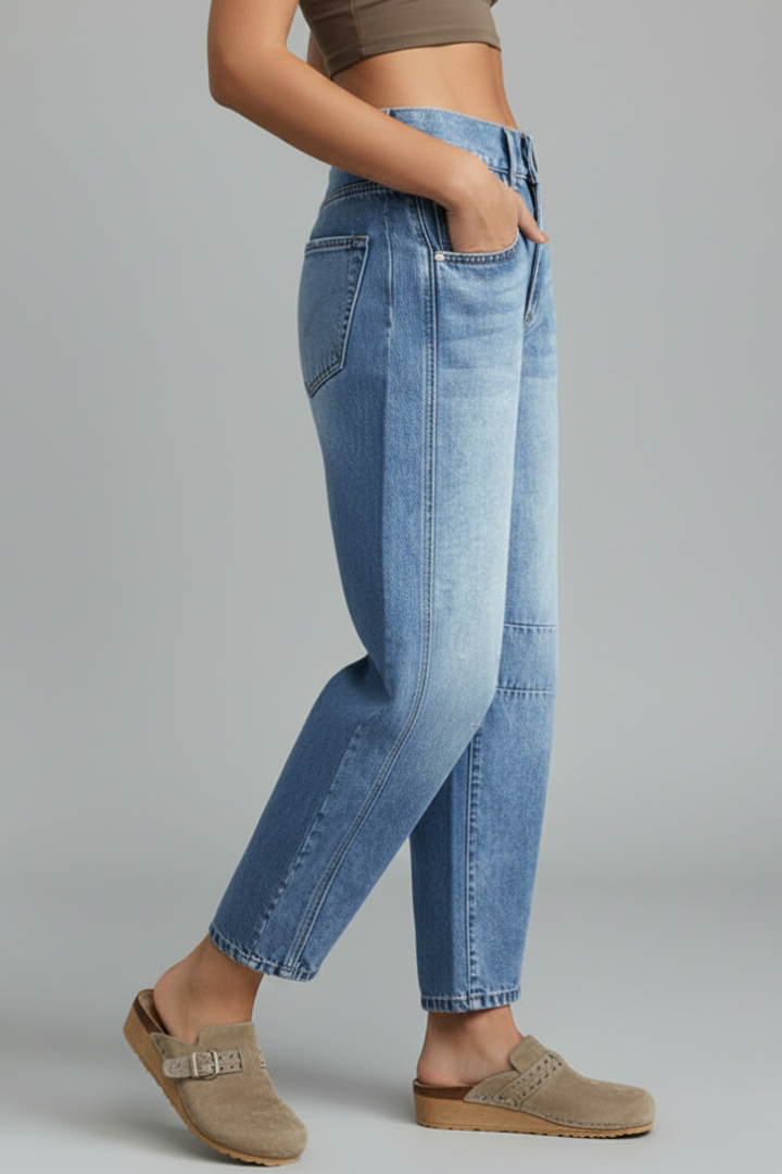 Isabella | Women’s Casual Low-Waist Straight-Leg Denim Jeans | The Bellemont Sisters Australia