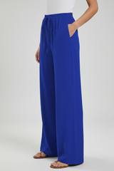 Claire | Women’s Palazzo Trousers with Drawstring Waist and Side Pockets | The Bellemont Sisters Australia