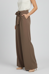 Evelyn | Women’s Wide-Leg Drawstring Waist Palazzo Trousers | The Bellemont Sisters Australia