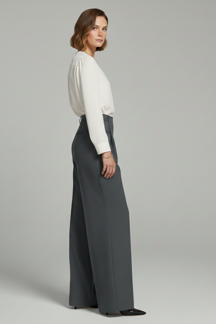 Blair | Women’s Palazzo Trousers with Front Pleats and Back Pockets | The Bellemont Sisters Australia