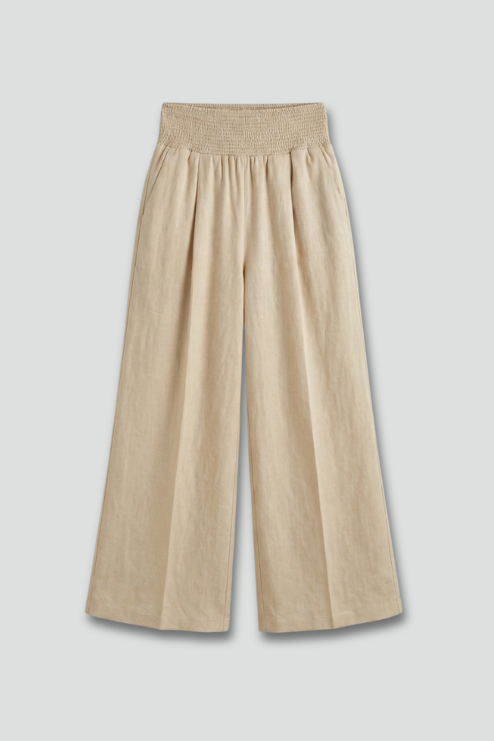 Charlotte | Women’s Palazzo Trousers with High Waist and Pleats | The Bellemont Sisters Australia