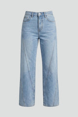 Kayla | Women’s High-Waist Classic Straight-Leg Denim Jeans | The Bellemont Sisters Australia
