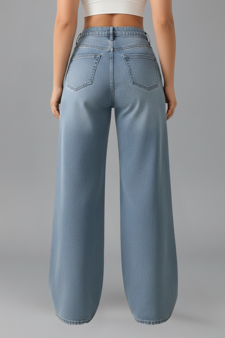 Evelyn | Women’s High-Rise Wide-Leg Denim Jeans | The Bellemont Sisters Australia