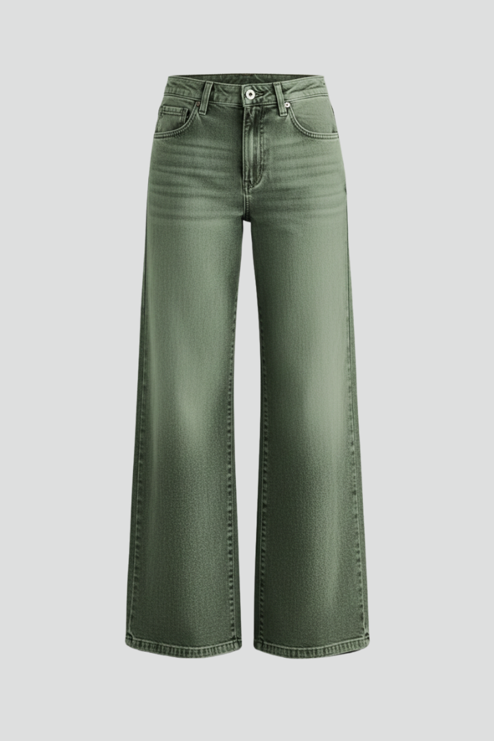 Faith | Women’s Casual Wide-Leg High-Rise Denim Jeans | The Bellemont Sisters Australia