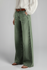 Faith | Women’s Casual Wide-Leg High-Rise Denim Jeans | The Bellemont Sisters Australia