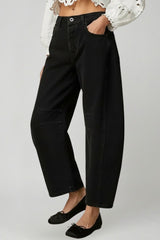 Jennifer | Women’s Casual Mid-Waist Denim Jeans with Front Closure | The Bellemont Sisters Australia