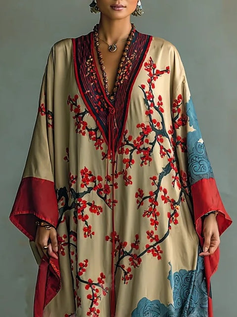 Lara | Elegant Floral Batwing Sleeve Summer Maxi Dress | The Bellemont Sisters Australia
