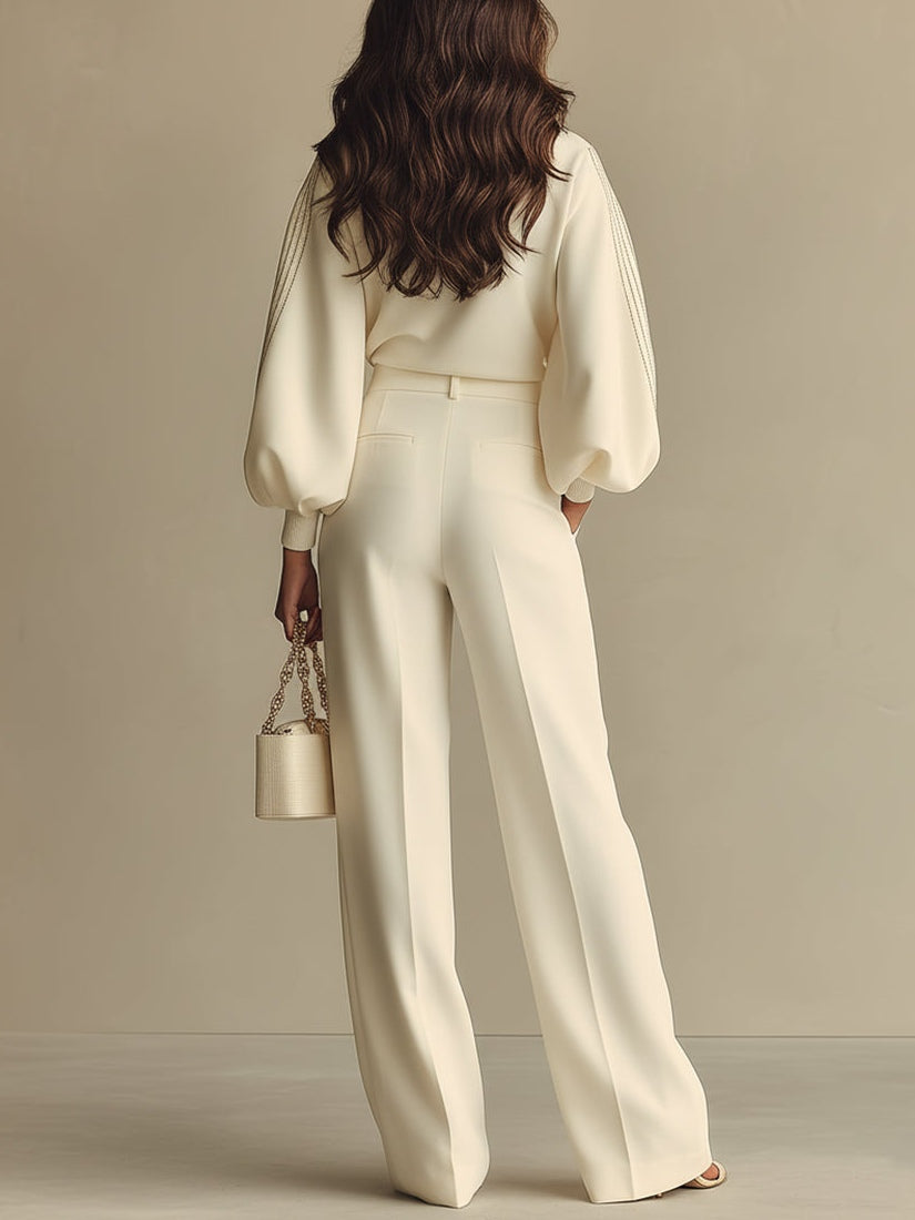 Selena | Ribbed Set with Wide Pants | The Bellemont Sisters Australia