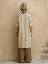 Giulia - Three-Piece Bohemian Nomad Set in Dark Gray and Brown with Tribal Pattern | The Bellemont Sisters Australia