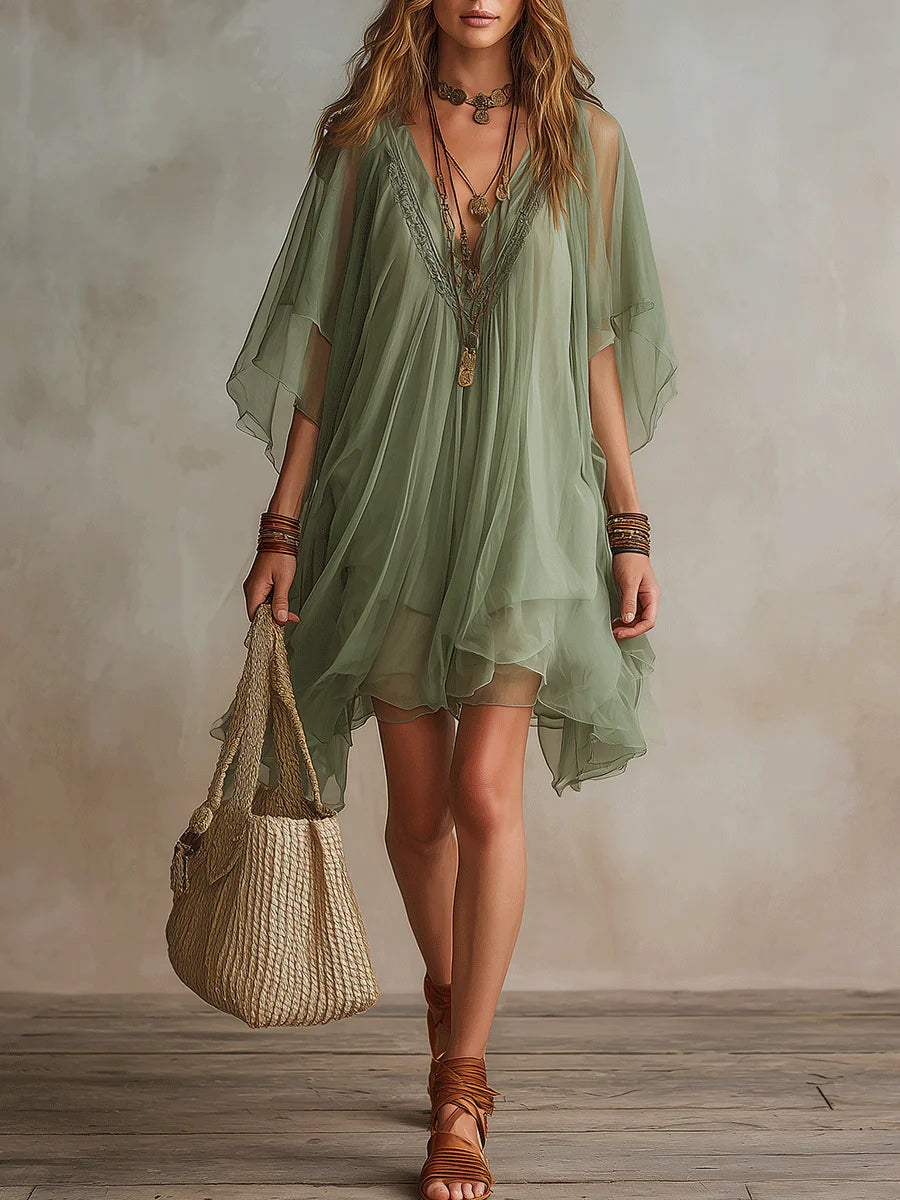 Colleen™ Mini Dress – Green | The Bellemont Sisters Australia