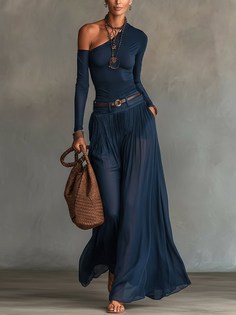 Monica | Navy Blue Tulle Slimming Set – Navy Blue | The Bellemont Sisters Australia
