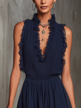 MAGGIE | Jumpsuit with Pleated Ruffle | The Bellemont Sisters Australia