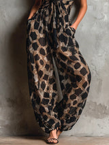 ROBERTA | ANIMAL PRINT WIDE-LEG JUMPSUIT | The Bellemont Sisters Australia