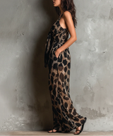 ROBERTA | ANIMAL PRINT WIDE-LEG JUMPSUIT | The Bellemont Sisters Australia