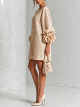 Floral Button-down Mini Dress With Striking Floral Cuffs | The Bellemont Sisters Australia