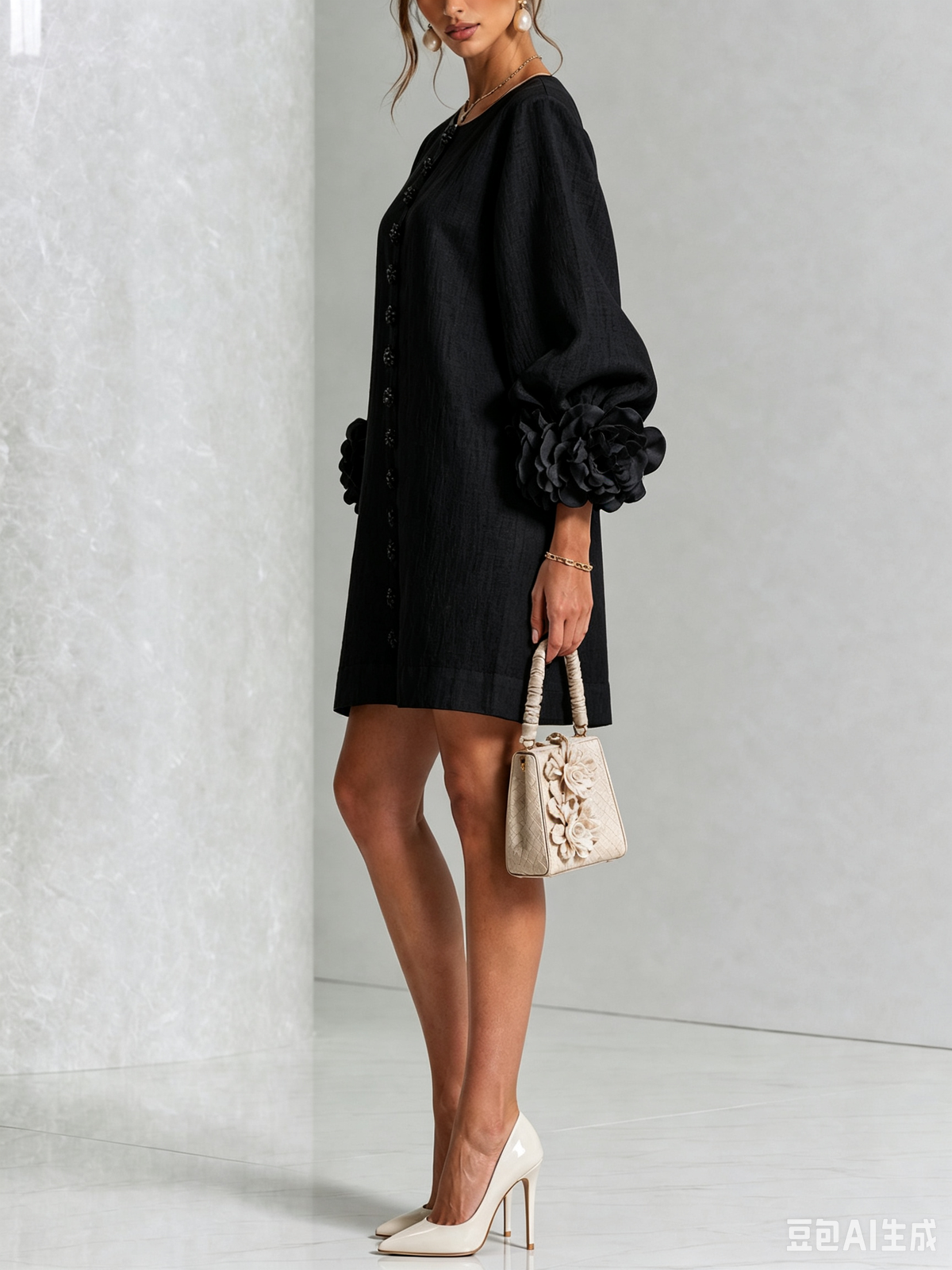 Floral Button-down Mini Dress With Striking Floral Cuffs | The Bellemont Sisters Australia