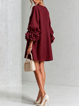 Floral Button-down Mini Dress With Striking Floral Cuffs | The Bellemont Sisters Australia