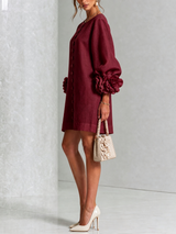 Floral Button-down Mini Dress With Striking Floral Cuffs | The Bellemont Sisters Australia