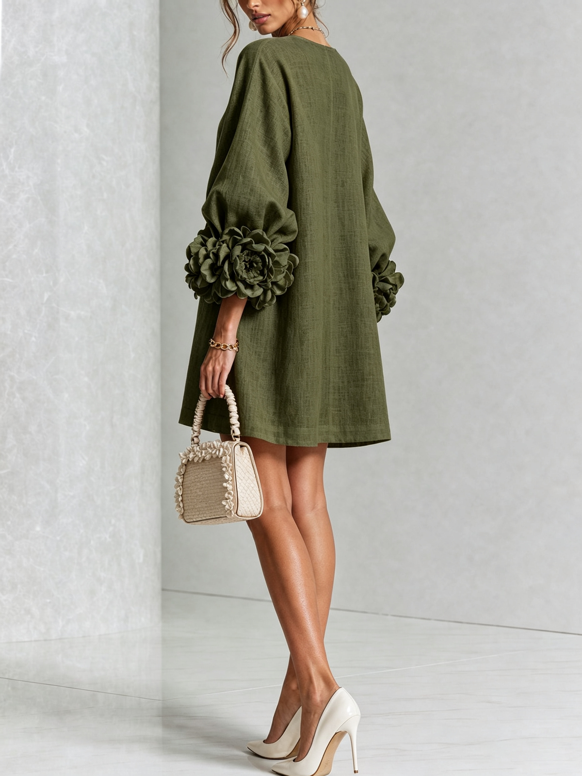 Floral Button-down Mini Dress With Striking Floral Cuffs | The Bellemont Sisters Australia