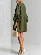 Floral Button-down Mini Dress With Striking Floral Cuffs | The Bellemont Sisters Australia