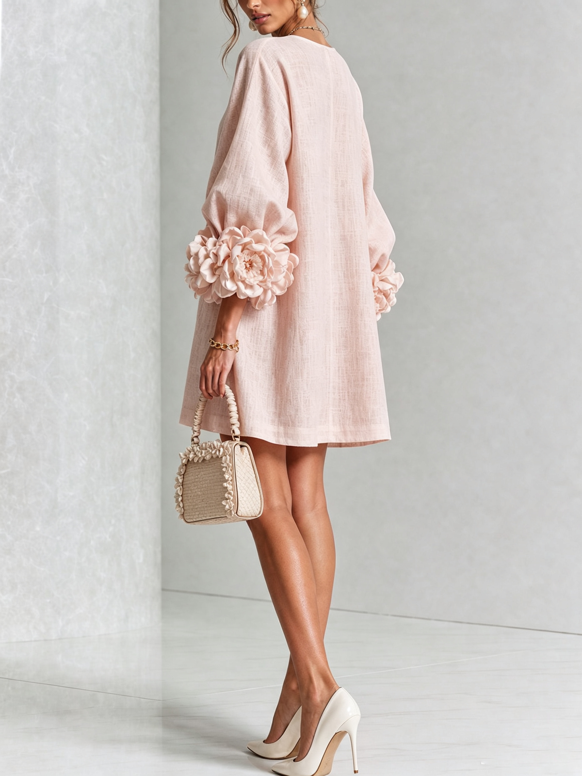 Floral Button-down Mini Dress With Striking Floral Cuffs | The Bellemont Sisters Australia