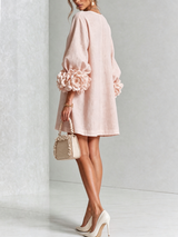 Floral Button-down Mini Dress With Striking Floral Cuffs | The Bellemont Sisters Australia