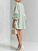 Floral Button-down Mini Dress With Striking Floral Cuffs | The Bellemont Sisters Australia
