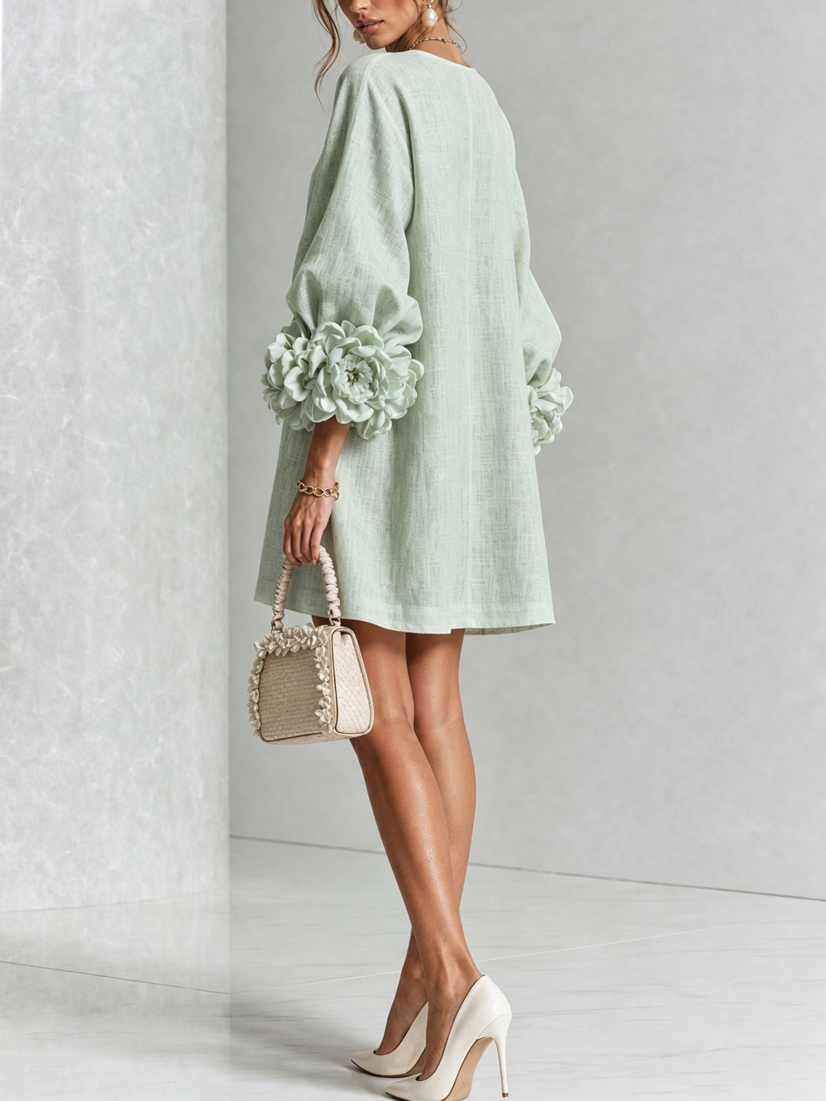 Floral Button-down Mini Dress With Striking Floral Cuffs | The Bellemont Sisters Australia