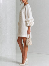 Floral Button-down Mini Dress With Striking Floral Cuffs | The Bellemont Sisters Australia