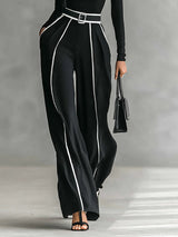 Solana - Long Sleeve Turtleneck and Wide Leg Pants Set with Belt | The Bellemont Sisters Australia