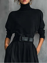 Lisa™ | Black 2-Piece Set with Belt | The Bellemont Sisters Australia