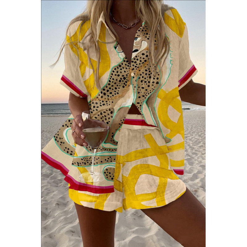 Sophia | Relaxed Shirt & Shorts Set – Design 1 | The Bellemont Sisters Australia