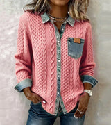 Arielle™ Patchwork Knit Top – Pink | The Bellemont Sisters Australia