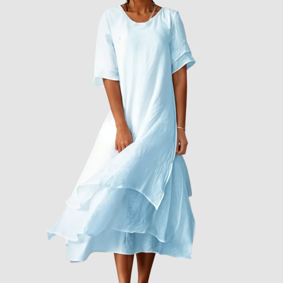 Robyn™ Elegant Loose Dress – Blue | The Bellemont Sisters Australia