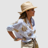Gaby™ Elegant breathable Blouse – Soft White | The Bellemont Sisters Australia