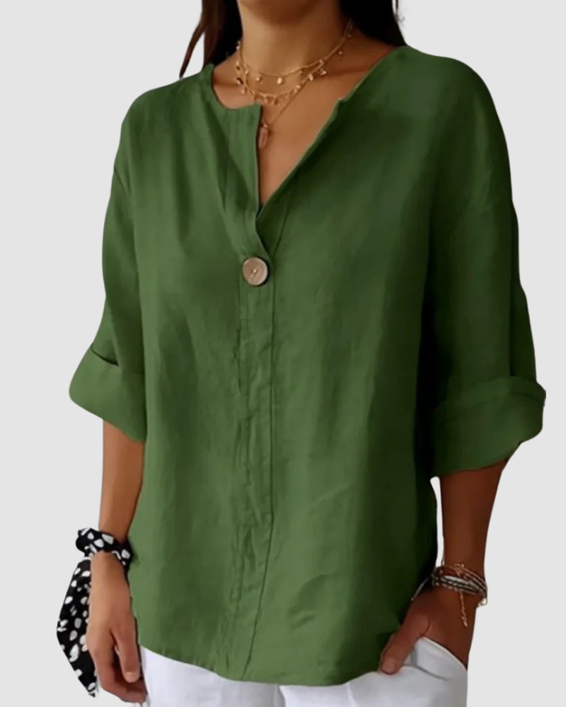 Nona™ Classic Blouse – Green | The Bellemont Sisters Australia