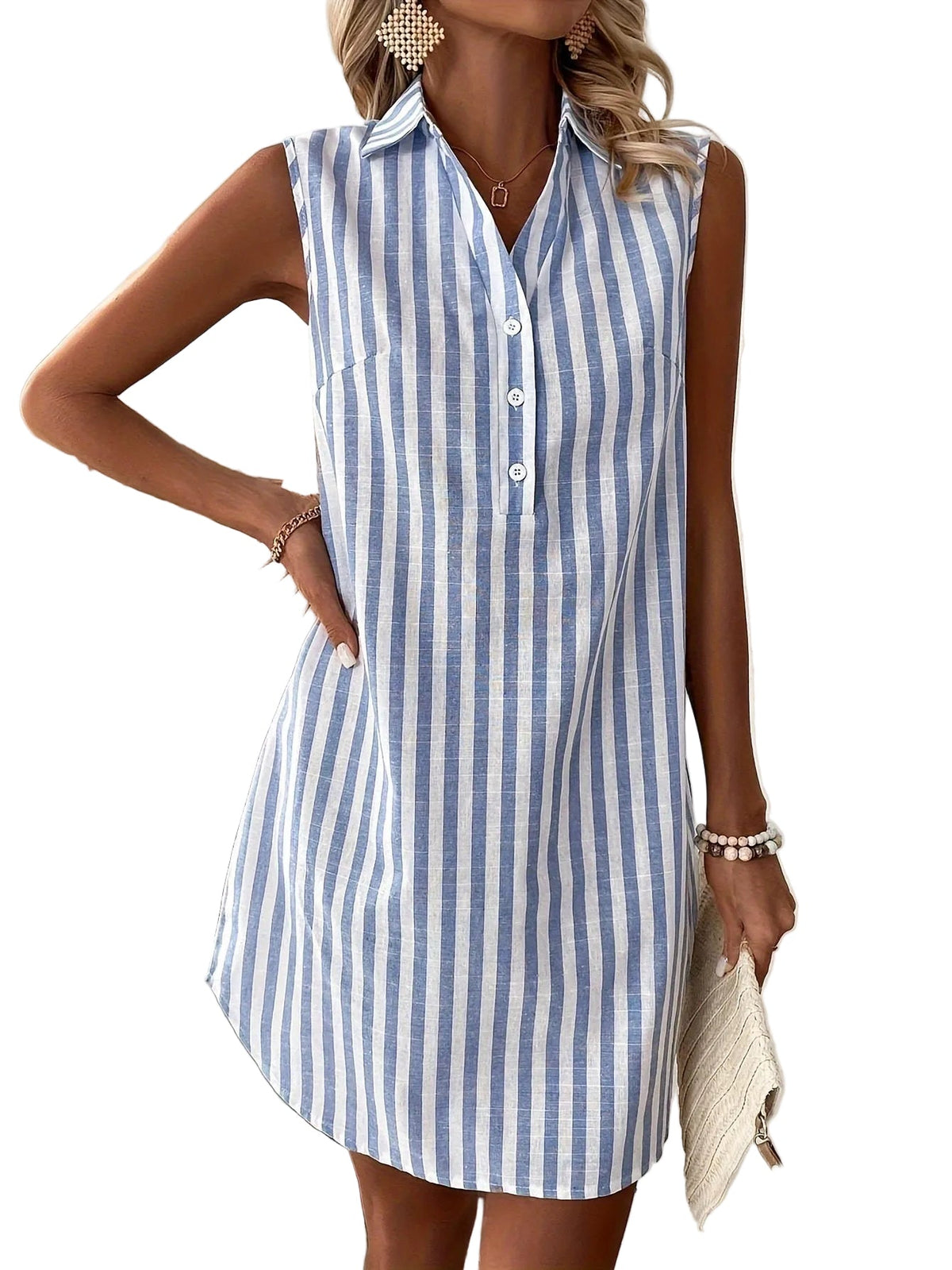 Frenzi - Striped Shirt Dress | The Bellemont Sisters Australia