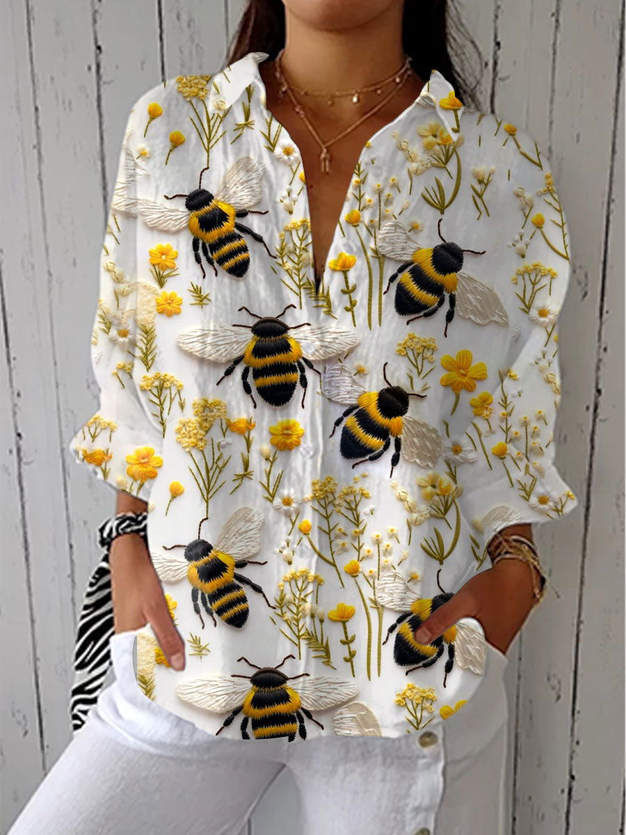 Susan – Garden Bee Floral Blouse | The Bellemont Sisters Australia